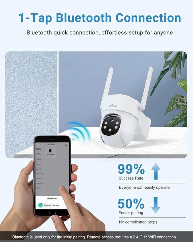 AOV Security Camera Wireless Outdoor with 6W Solar Panel,24/7 Recording Camera for Home Security, WiFi 6, 2K Solar Cameras Outdoor Wireless, 360°PTZ with Night Vision,Auto Tracking