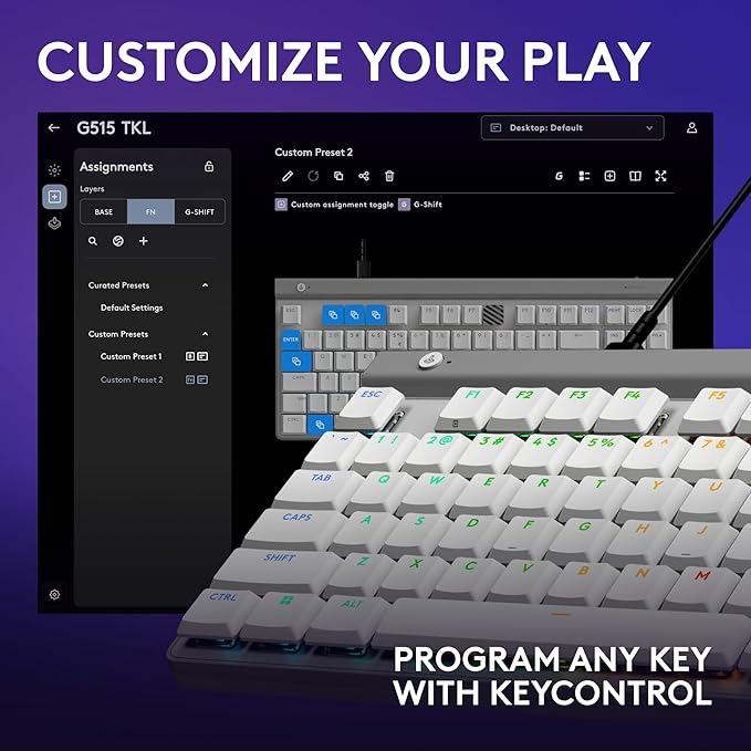 Logitech G502 X Wired Gaming Mouse & G515 TKL Wired Gaming Keyboard, Fully Programmable RGB Low-Profile Gaming Keyboard & Mouse Combo, Sleek, PC/Mac - White