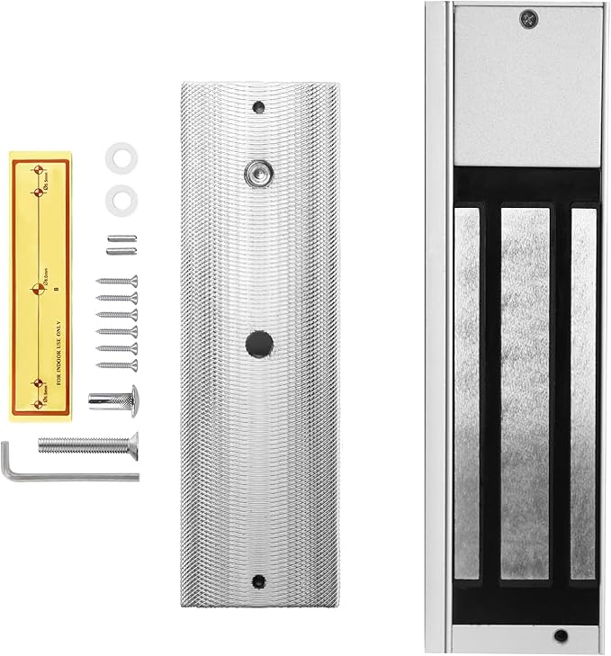 Mag Lock 1200LBS Holding Force Electromagnetic Commercial Lock 12V LED Indicator When Closed NO/NC Options,for Access Control System