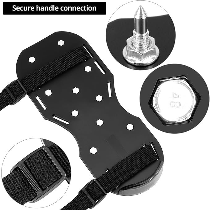 QWORK Multifunctional Self-Leveling Cement Tool Kit - Includes PE Rollers, Spiked Shoes, Anti-Slip