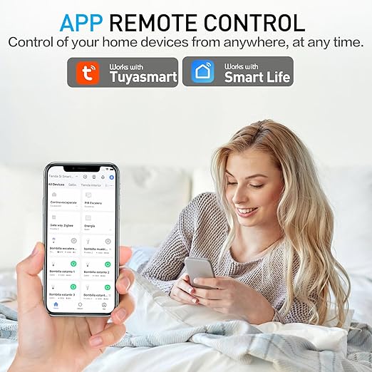 WiFi Smart Plugs, App Controlled Plug Compatible with Alexa and Google Home, Wireless Outlet Plug with Timer & Schedule, 2.4GHz Wi-Fi Only Smart Socket Outlet FCC Listed for Home