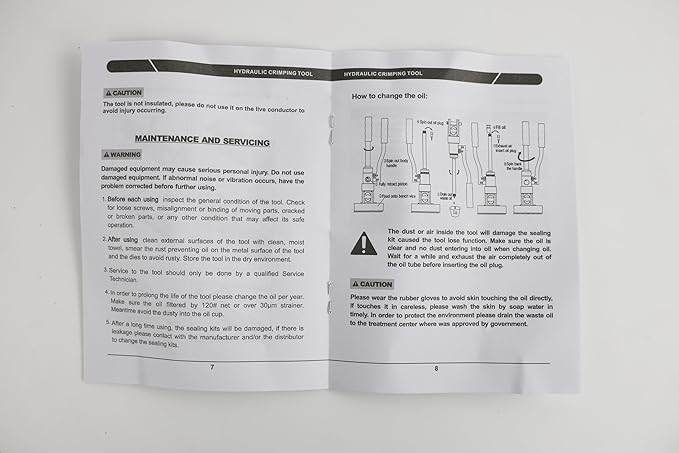 AMZCNC 16 Ton Hydraulic Wire Crimper Battery Cable Lug Terminal Crimping Tool WIth Standard US cable Dies,Crimps 6 AWG to 600 MCM, Cable Crimping Tool with 13 Pairs of Standard US cable Dies