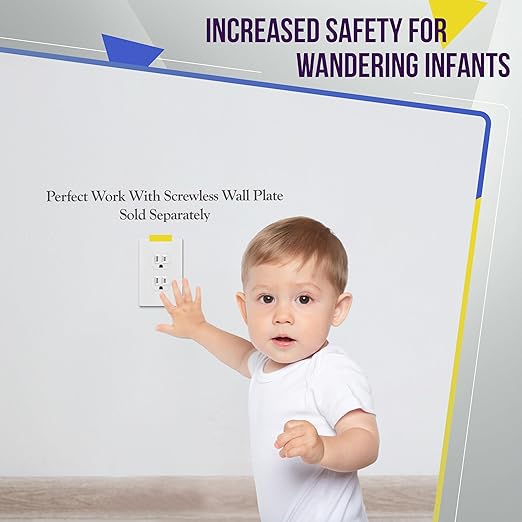 ENERLITES Duplex Receptacle Outlet, Tamper-Resistant Electrical Wall Outlets, Residential Grade, 3-Wire, Self-Grounding, 2-Pole,15A 125V, UL Listed, 61580-TR-W-10PCS, White (10 Pack)