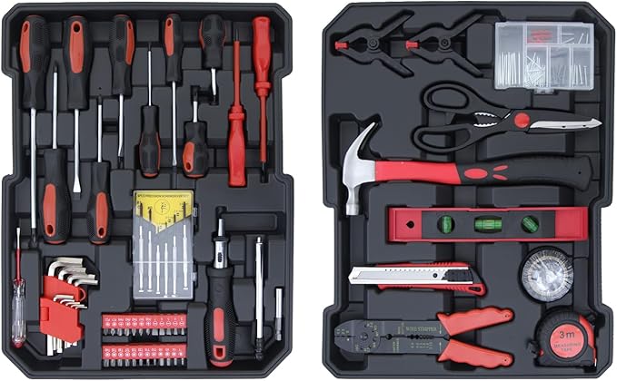 678PCS Complete Home Tool Set Versatile Rolling Tool Kit for Professional Repair and Maintenance - Heavy and Duty Portable Tool Box with Wheels