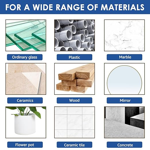 12Pcs Concrete Drill Bit Set Alloy Masonry Drill Bit Set Cross Head Tile 3/4/5/6/8/10/12mm Durable Drilling Hole for Concrete Glass Ceramic Tile Wood Marble