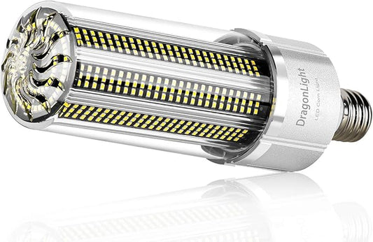 DragonLight 150W Commercial Grade Corn LED Light Bulb(600 Watt Metal Halide/HID/HPS Replacement) E39 Large Mogul Base LED Lamp 5000K Daylight 20,250LM for High Bay Area Lighting
