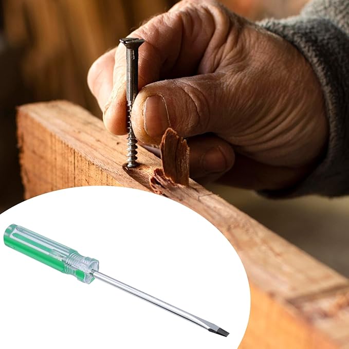 Antrader Magnetic Screwdriver Set 2 PCS, Magnetic 5mm Phillips and Flat Head Tips Screwdriver with 4 Inch Steel Shaft for Repair Home Improvement Craft