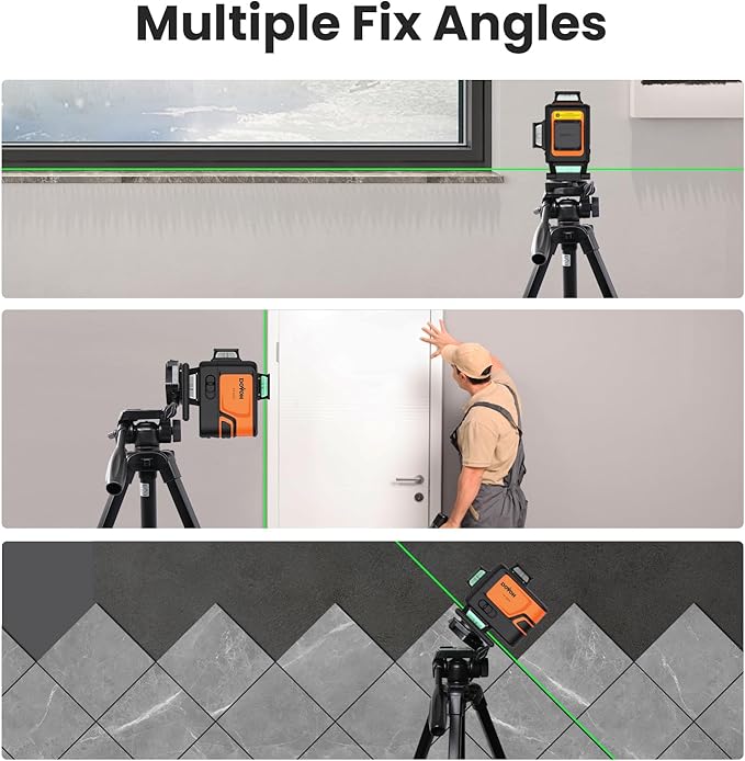 Heavy Duty Tripod for Laser Level, Adjustable Height for Camera with Bubble Level 1/4"-20 Screw Mount, DH151