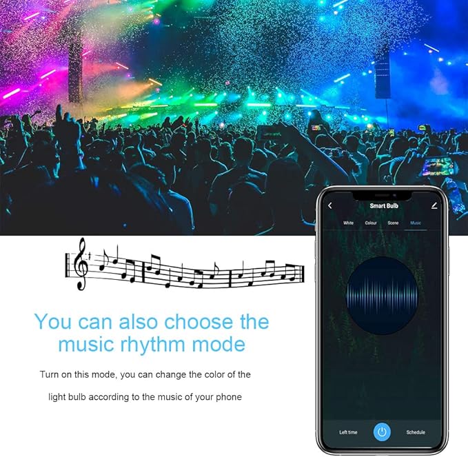 DOGAIN Smart Light Bulbs E12 Base LED Light Bulb Color Changing WiFi-Bluetooth Lights Compatible with Alexa Google Home Tunable White Candelabra Bulbs 360 lm 35w Equivalent 6 Pack