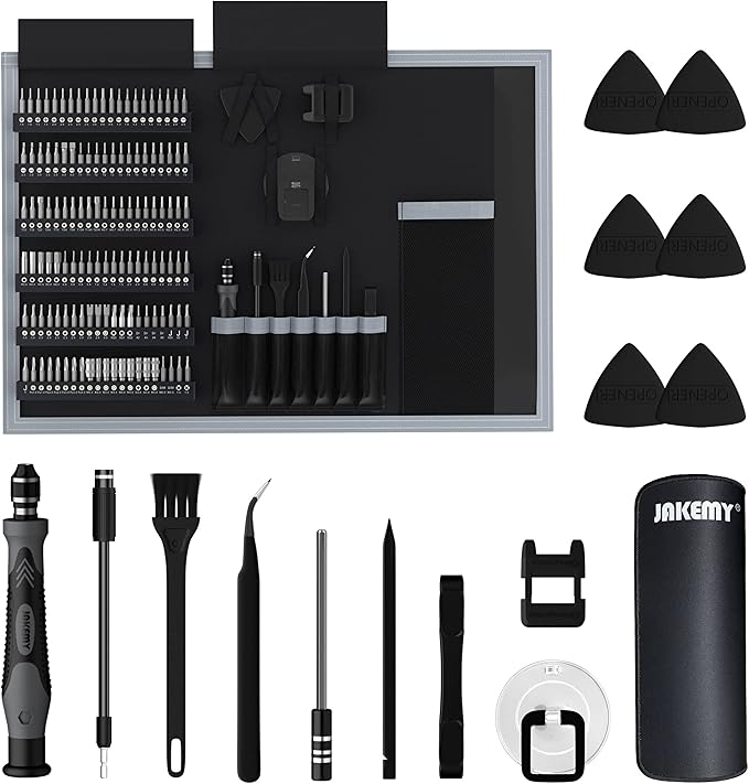 Precision Screwdriver Set, JAKEMY 142 in 1 Professional Electronics Repair Tool Multiple Screwdriver Bit Set with Working Rubber Mat for Laptop, Computer, Macbook, PC, iPhone, Phone, PS4, Xbox, Drone