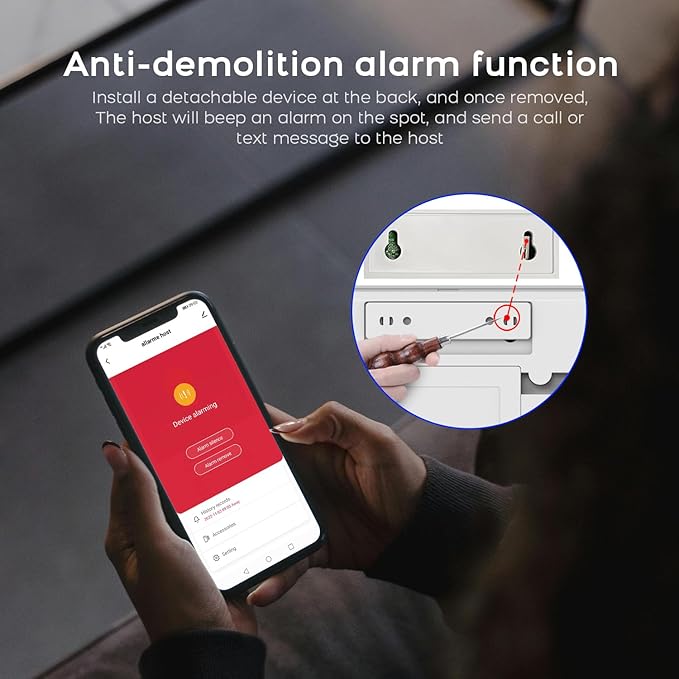 WiFi Alarm System for Home Security with Door/Window and Motion Sensors,Wireless Alarm Siren,Remote,Touch Screen,Tuya App Alert Push,Work with Google and Alexa,21 Pieces Kit for Villa,Apartment