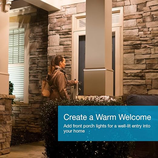 Lutron Caseta Deluxe Smart Light Switch Kit w/ Wall Plate and Smart Hub, Compatible w/ Alexa, Apple Home, Google Home, Single-Pole/3 Way, 5 Amp, P-BDG-PKG2WS-WH