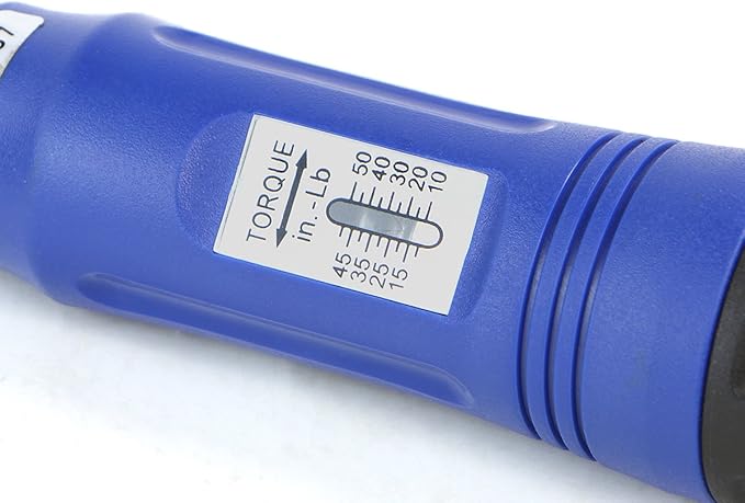 Stark USA 21pcs Adjustable Torque Screwdriver 1/4" inch Drive with Inch/Pounds Precision Measurement Shank 10-50 in/lb Bits Set & Storage Case