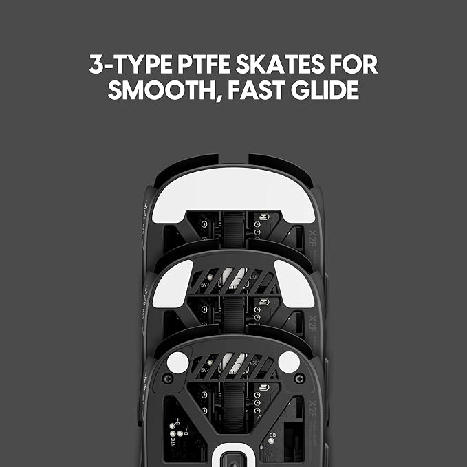 Pulsar Gaming Gears LAB X2F Wireless Fingertip Gaming Mouse, Ultra Lightweight 1.34 oz (38 g), HUANO Blue Pink Dot Switches, 32,000 DPI, 750 IPS, XS-1 Sensor, 8K Compatible (Black)