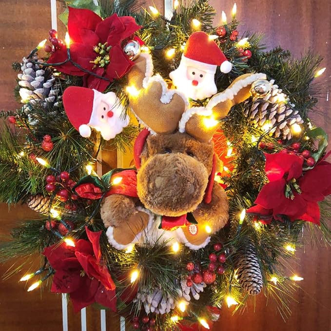 Christmas Lights with Timer Battery Operated String Lights 100 LED 8 Modes String Lights Clear Mini Light Set for Wedding Party Home Garden Wreath, Waterproof, Warm White