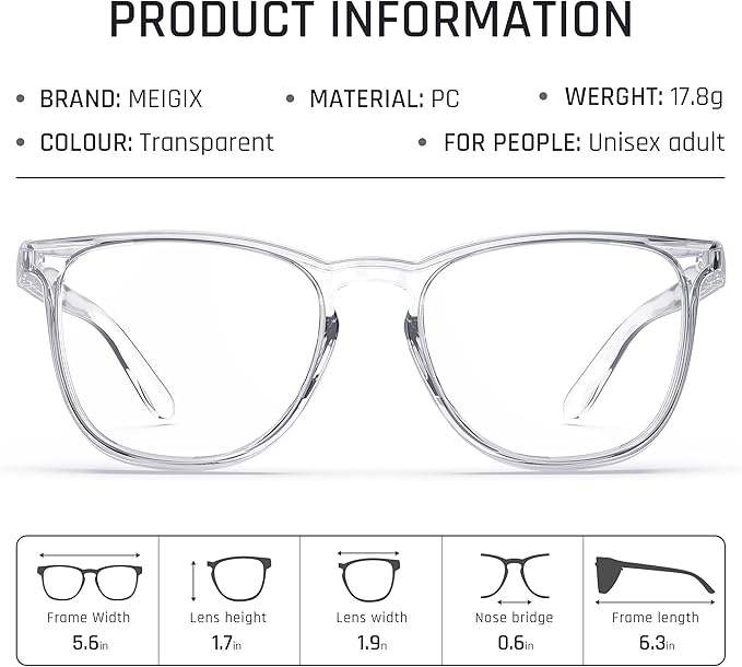 Stylish Safety Glasses, Clear Anti-Fog Anti-Scratch Protective Glasses For Men And Women