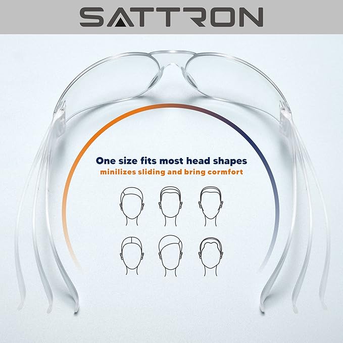 3 Pack Clear Safety Glasses, ANSI Z87.1 Eye Protection for Women Men, Scratch & Impact Resistant Protective Eyewear