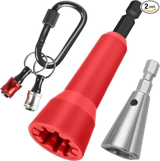 Wire Nut Twister,with 2pcs Bit Holders 1/4" Socket,Hex Shank Screwdriver Bit Holder,Wire Twisting Tool,Wire Nut Twister for Electrical Power Drill,Wire Twister for Quick Twisting Cable