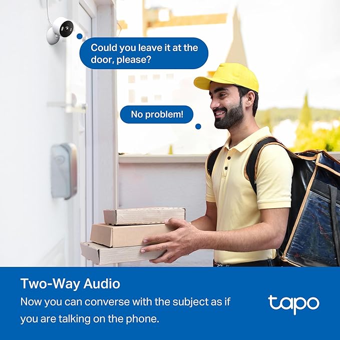 Tapo 1080p Indoor/Outdoor Security Camera - Free Person/Motion/Baby Cry Detection, Color Night Vision, IP65 Weatherproof, SD/Cloud Storage, Works w/Alexa & Google Home HybridCam