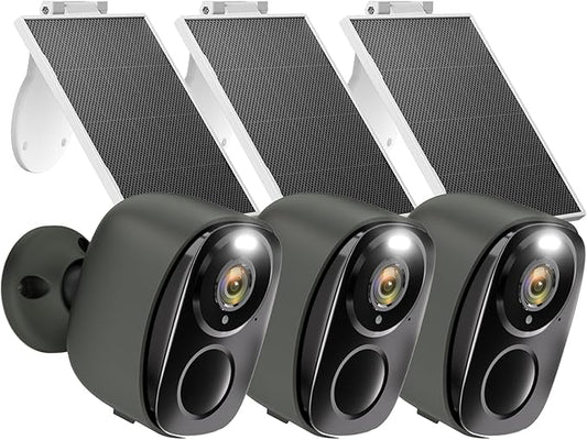 Security Cameras Wireless Outdoor -2K Home Security Camera Battery Powered, Outdoor Security Cameras with 3MP Color Night Vision/Spotlight/IP65 Waterproof/PIR Detection/2-Way Talk/Cloud/SD-up to 256G