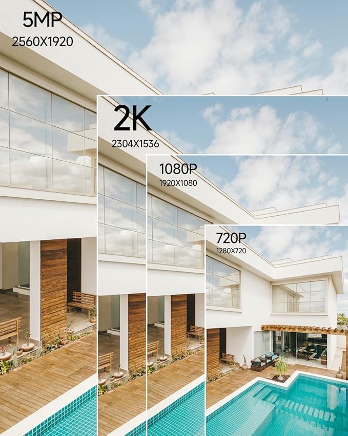 Rraycom 4Pack Security Cameras Wireless Outdoor for Home Security, 2K Battery Powered WiFi AI Motion Detection Spotlight Siren Alarm Security Camera, Color Night Vision, 2-Way Talk, Cloud/SD, w/Alexa