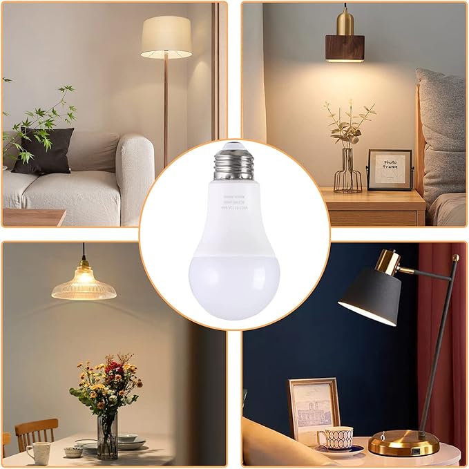 A19 LED Light Bulbs with Remote Control 1100LM 12W (80W Equivalent) LED Bulbs,Stepless Dimmable 3000K-6000K,E26 Base,CRI 80+,2.4GHz,Light Bulb for Home Decor,2Bulb&1Remote