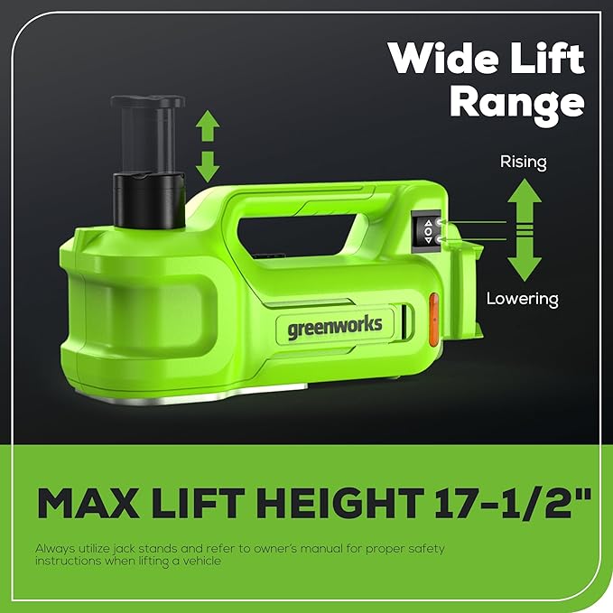 Greenworks 24V Brushless 2 pcs Cordless Power Tool Combo Kit, include Impact Wrench, Car Jack, Include 1 x 4Ah Batteries, 1 x 2Ah Batteries and 1 Charger