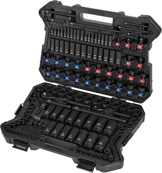 TRUE MECHANIC 153-Piece Impact Socket Set, Professional, SAE/Metric