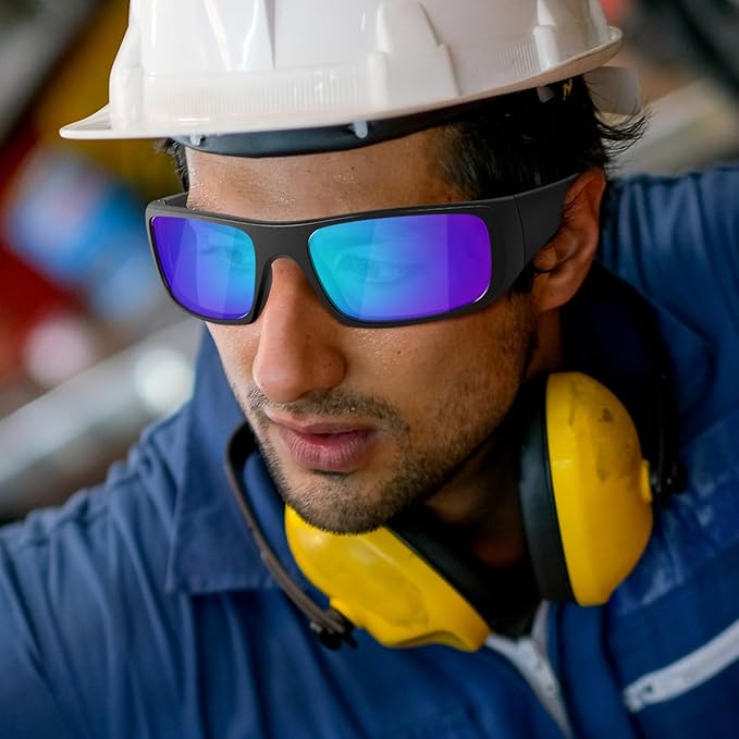 OXG Safety Glasses Protective Eyewear Men Women, ANSI Z87.1 Work Glasses Scratch Impact Resistant for Industrial Shooting