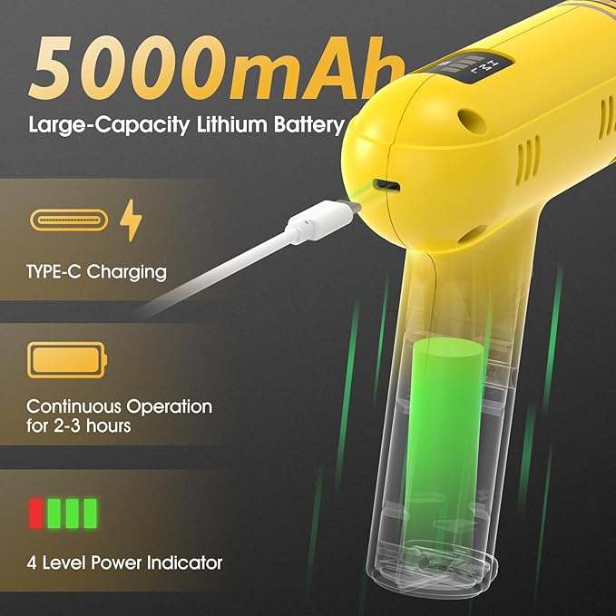 TOOLIOM 120W Cordless Portable Plastic Welder Kit, USB Rechargeable Plastic Welding Kit, Hot Stapler Plastic Repair Kit, 400PCS Bumper Repair Kit Plastic Welding Gun for Plastic Repair