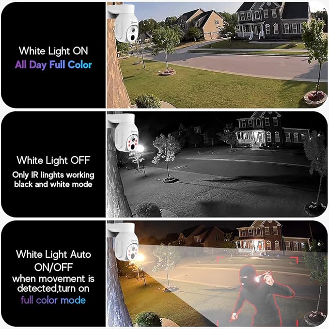 Movols 4MP Solar Security Camera System 2PCS Wi-Fi PTZ Cameras with 10CH 4K NVR Surveillance System Built in HDD 500G,Color Night Vision, Motion Alert, Two-Way Audio,IP66 Home Surveillance Nvr Kit