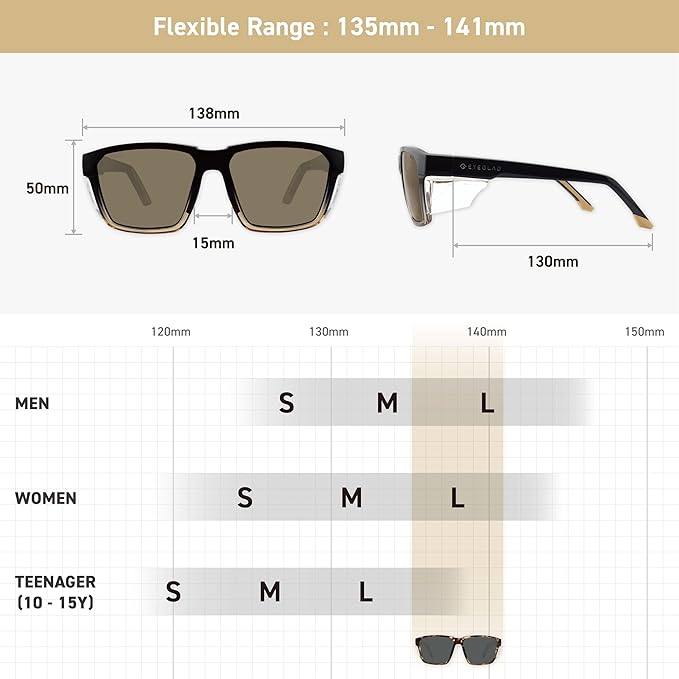 VETRA Z87+ Certified Safety Glasses HD High Contrast UV400 Side Shield Anti-Oil Coating Stylish Eyewear