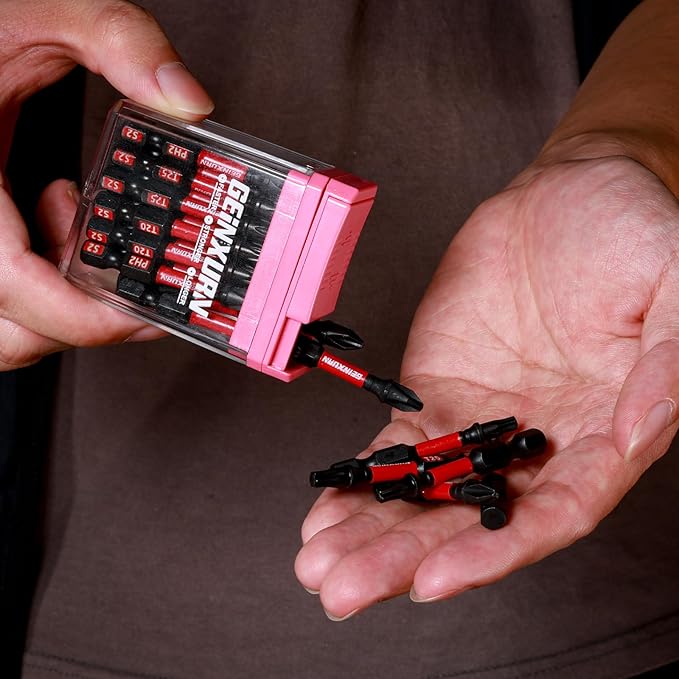 Impact Screwdriver Bits Set,15 PCS 2" Magnetic(PH2/T20/T25) S2 Steel Multi Driver Bits with Colorful Storage Box