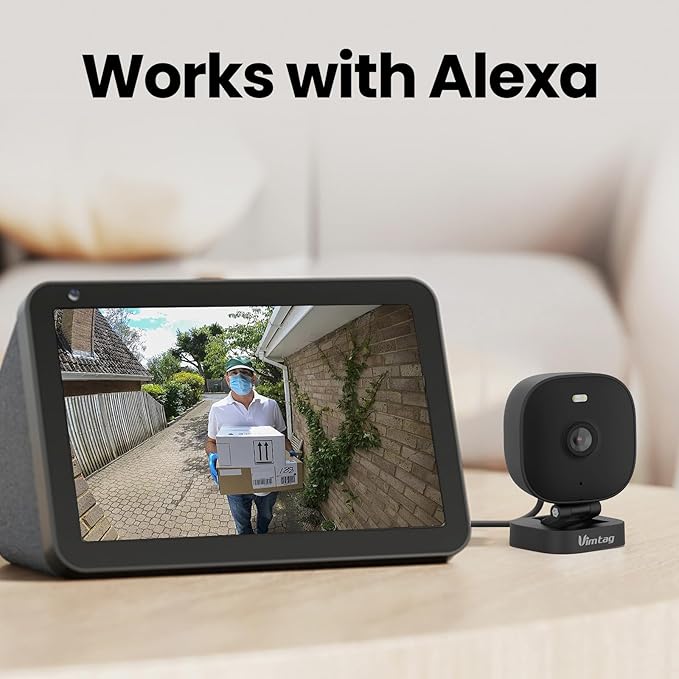 Vimtag Security Camera Outdoor 2.5K, 2.4G/5G Smart Wi-Fi Cameras for Home Security with Color Night Vision, Motion Activated Spotlight/Siren, IP66,2-Way Audio, Support Cloud/512G SD Card Storage,Wired