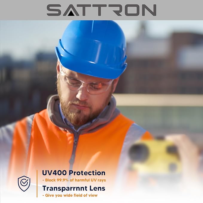 48 Pack Clear Safety Glasses, Protective Eyewear for Men Women, UV Protection Safety Goggles ANSI Z87.1 Scratch & Impact Resistant Eye Protection for Construction, Sports, Lab, Shooting