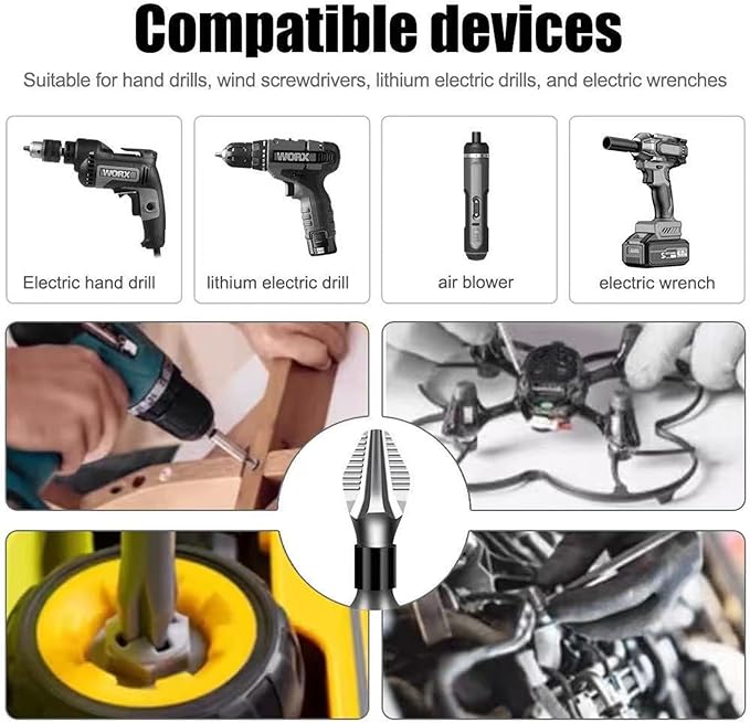 High Magnetic Screwdriver Drill Bit Set, Strong Magnetic Durability Screwdriver Drill Bit Set, Magnetic Electric Screwdriver Set, Electric Precision Screwdriver Set, 25 50 65 70 75 90 100 120 150mm