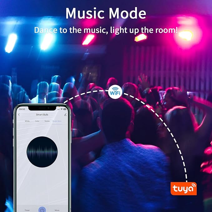 Smart Matter GU10 Light Bulb, WiFi, RGBCW Color Changing, 40W 400LM, Works with HomeKit Alexa Google Home, 4 Pack