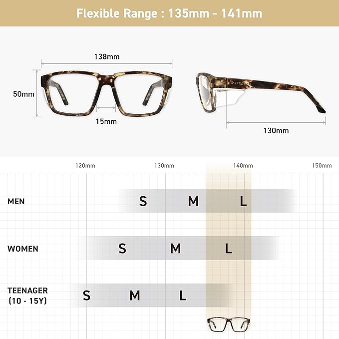 VETRA Z87+ Certified Safety Glasses HD High Contrast UV400 Side Shield Anti-Oil Coating Stylish Eyewear