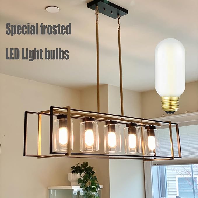 Leools T14 LED Bulb,4W E26 LED Bulb Dimmable Equivalent E26 Bulb 40 Watt,Soft White 3000K E26 Edison Bulb,AC120V,400lm,CRI90,Frosted Glass,Tubular Light Bulb,Pack of 6