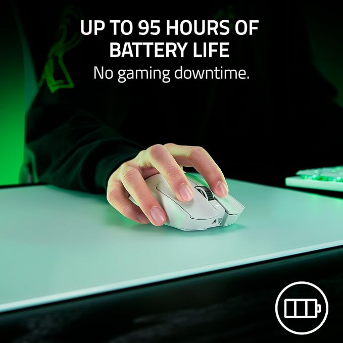 Razer Viper V3 Pro Wireless Esports Gaming Mouse: Symmetrical - 55g Lightweight - 8K Polling - 35K DPI Optical Sensor - Gen3 Optical Switches - 8 Programmable Buttons - 95 Hr Battery - White