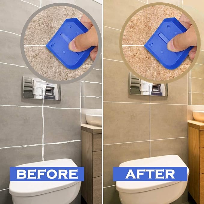 12Pcs Caulking Tool Kit, Professional Silicone Profiling Kit with Sealant Finishing Tools and Caulk Removal Tools