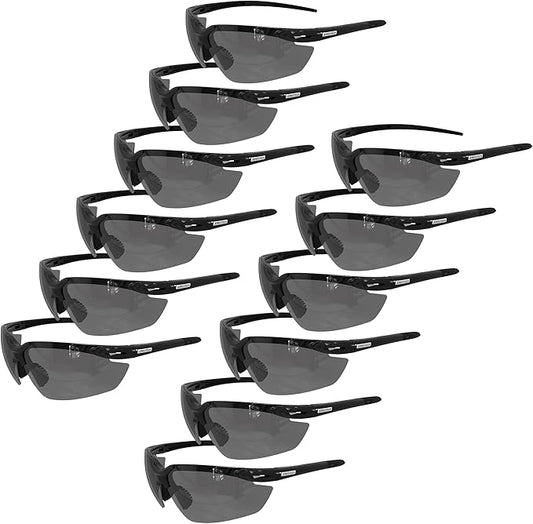 JORESTECH Safety Eyewear, ANSI Z87+ Impact Resistant Polycarbonated Eye Protection Safety Glasses, pack of 12