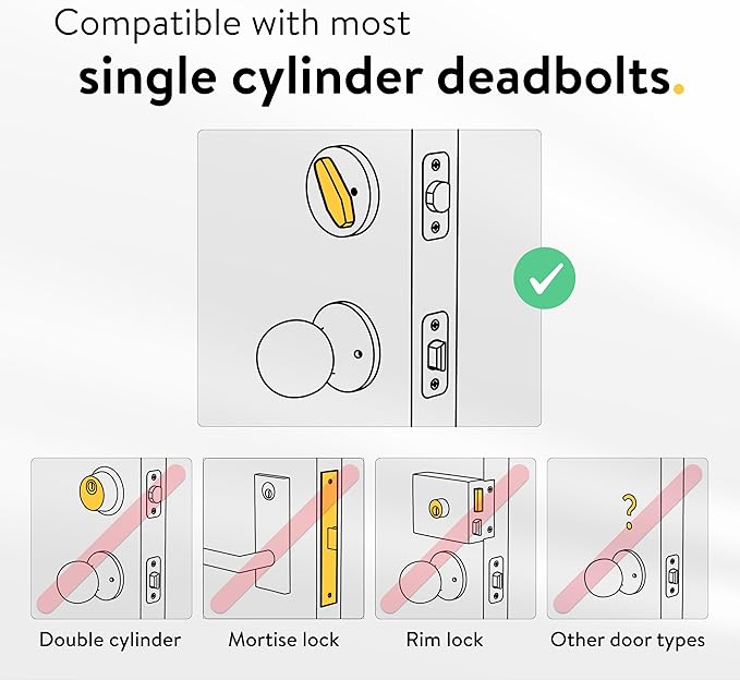 Nuki Smart Lock Keyless Entry WiFi Electronic Deadbolt with Auto-Unlock, App Control, Remote Access, Easy Installation, Smart Home for Front Door, Home & Rentals