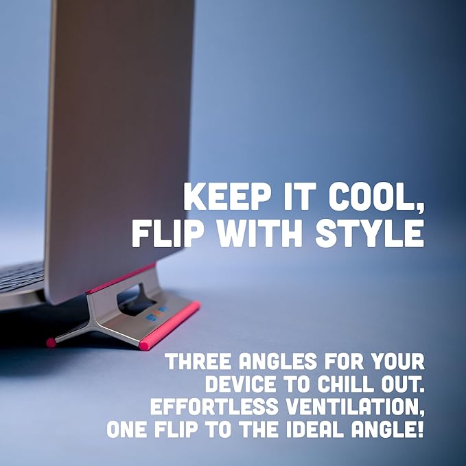 Steepy (2 Pack) - Portable Electronic Device Stand - Lightweight Laptop Stand for Laptops, Smartphones, Tablets, Projectors - Recycled Plastic - Posture Perfection - Cooling Ventilation - Blue Ocean