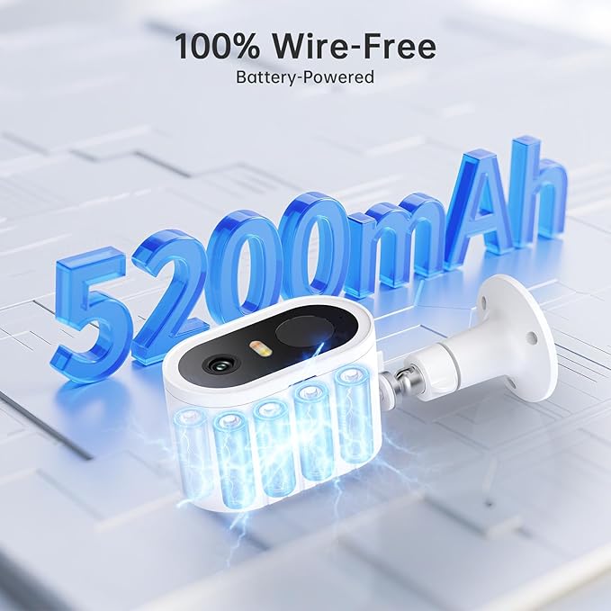 Security Cameras Wireless Outdoor,No Subscription,2 Cam-Kit,Support 2.4G & 5G WiFi Router,Home Security System with 2K Night Vision,128GB Local Storage,PIR Alerts,Motion Detection