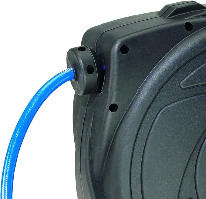 Elite Retractable Air Hose Reel with 3/8-Inch by 50-Feet PU Air Hose exceptional resistance to abrasion, oil, and weather - DP-HR5-315