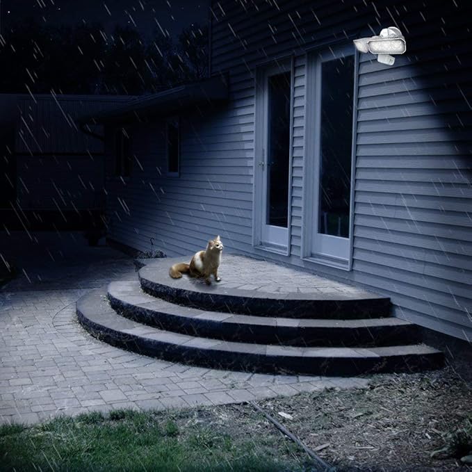 SANSI LED Outdoor Motion-Activated Security Lights, 27W (200W Equiv.) 2700lm, 5000K Daylight, Waterproof Flood Light with Adjustable Head, 5 Year Warranty, White