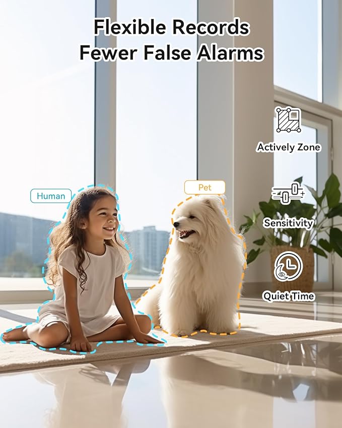 blurams 2K Indoor Camera, Cameras for Home Security with One-Touch Call, Home Camera w/Color Night Vision, Motion Tracking, Cloud & SD Card Storage (2Pack)