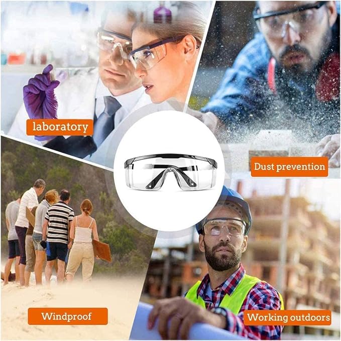 mozeeda Safety Glasses, Anti-Fog Glasses Eye Protection UV Protective Safety Goggles for Yard work, Gardening, Lawn mowing, Weed whacking,lab