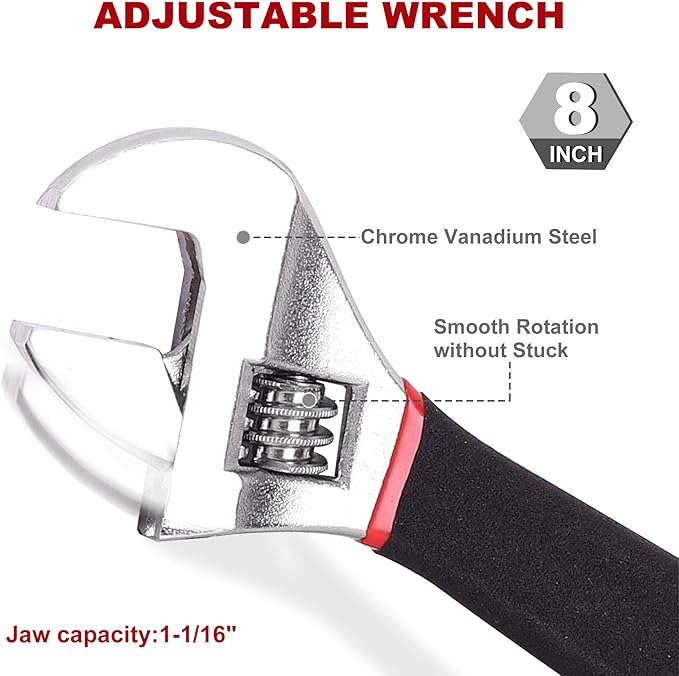 FASTPRO 6-Piece Utility Pliers and Wrench Set, Includes 10" Groove Joint, 10" Slip Joint, 8" Linesman, 8" Long Nose, 6" Diagonal Pliers and 8" Adjustable Wrench